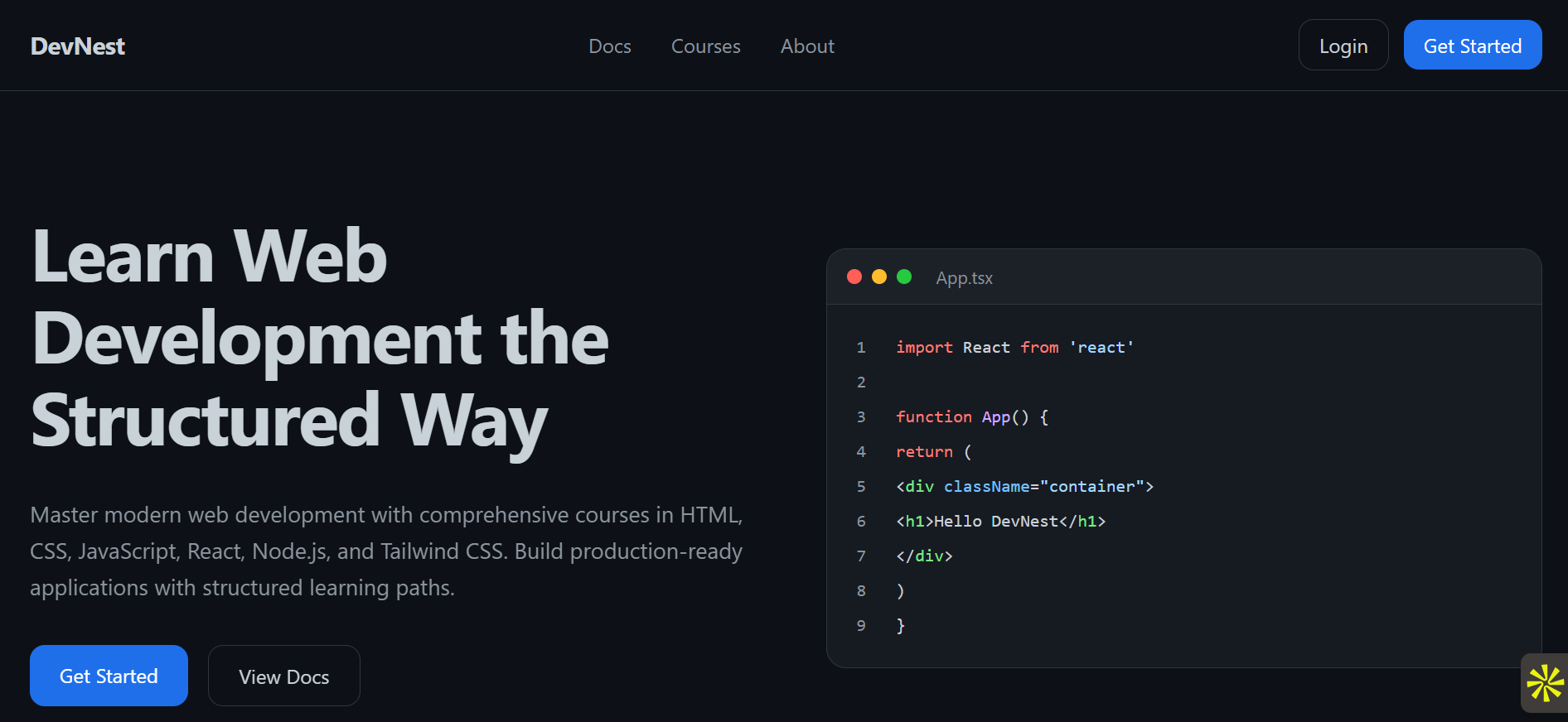 DevNest E-Learning Platform